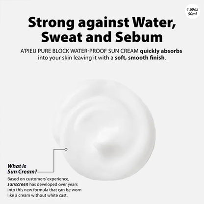 A'pieu - PURE BLOCK NATURAL WATERPROOF SUN CREAM SPF50+ PA+++