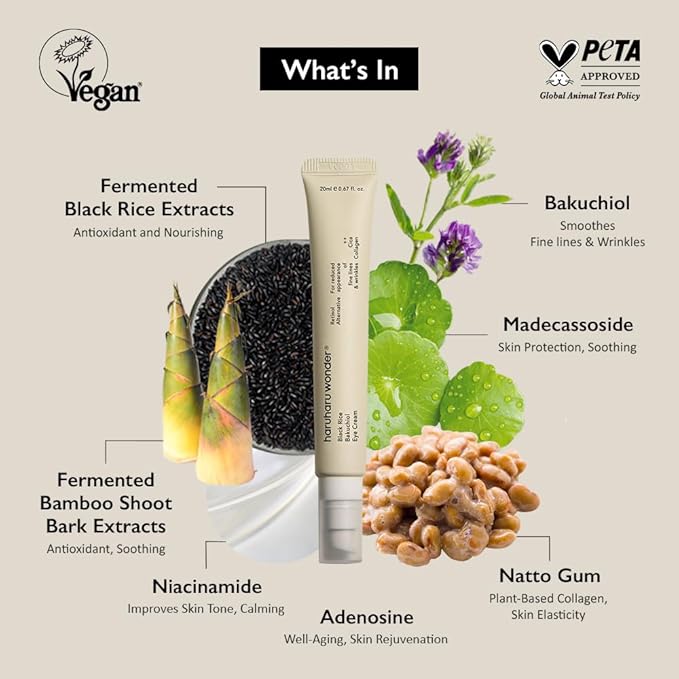 HARUHARU WONDER - BLACK RICE BAKUCHIOL EYE CREAM