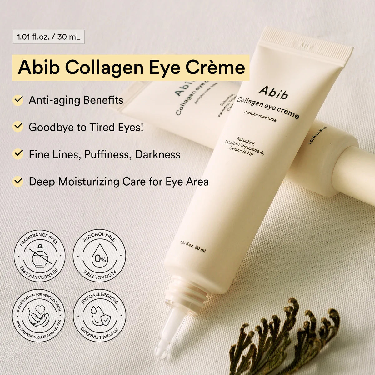 Abib - COLLAGEN EYE CREME JERICHO ROSE TUBE